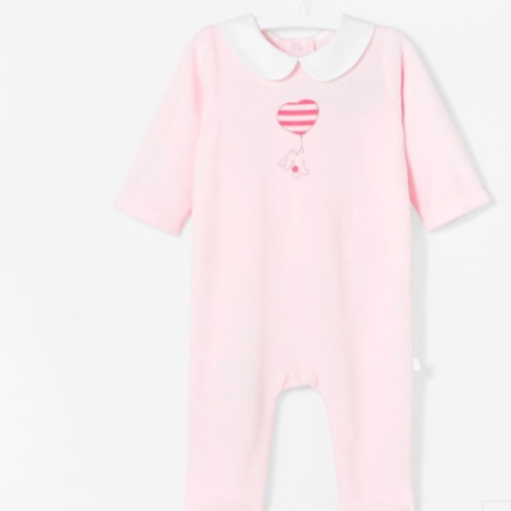 Jacadi Pink Velour Jumpsuit